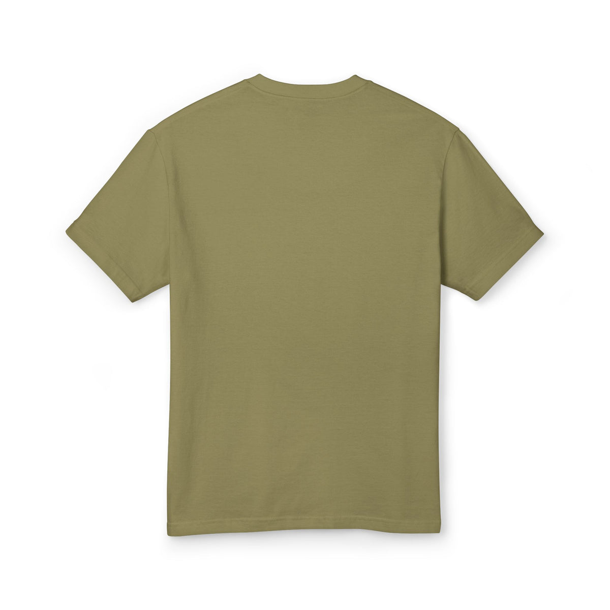 Back view of the Driveway Done faded army garment-dyed tee