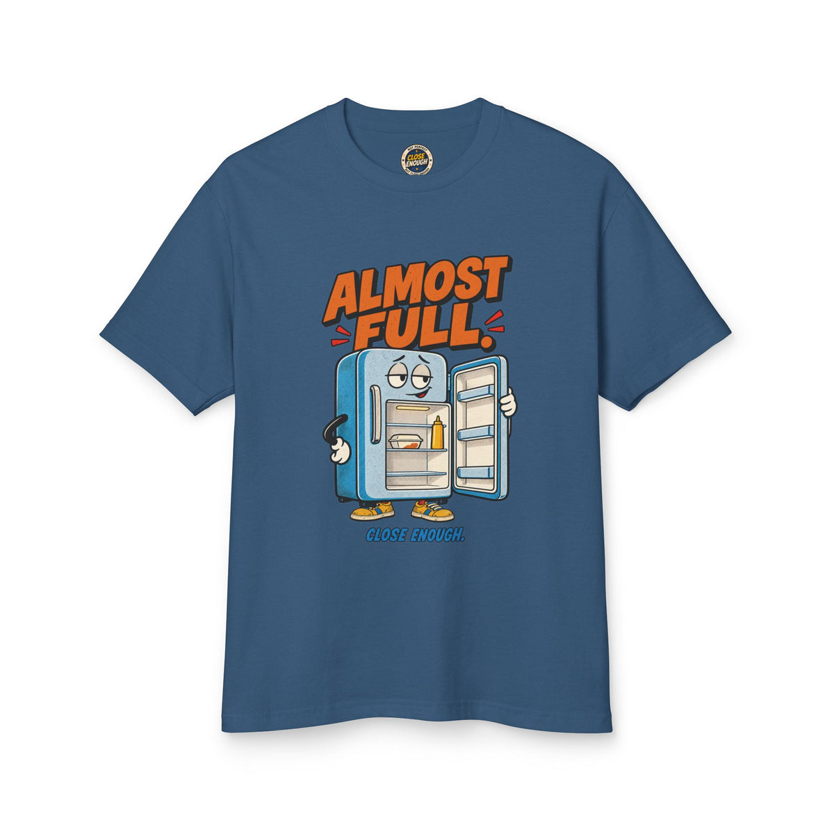 ALMOST FULL FRIDGE graphic tee in Faded Navy by CLOSE ENOUGH