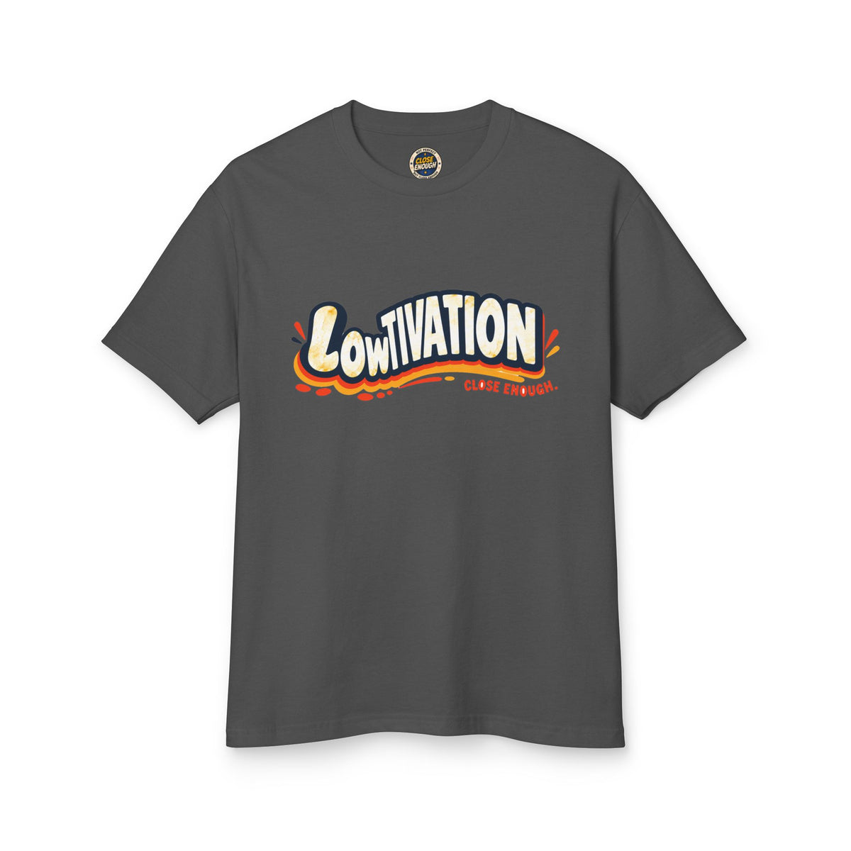 LOWTIVATION graphic tee in Faded Black by CLOSE ENOUGH