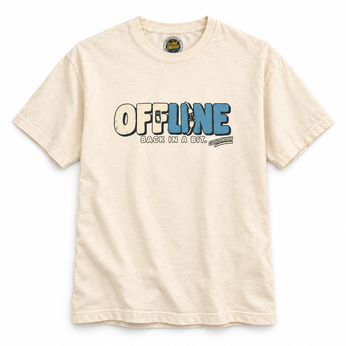 Offine graphic tee in Faded cream color