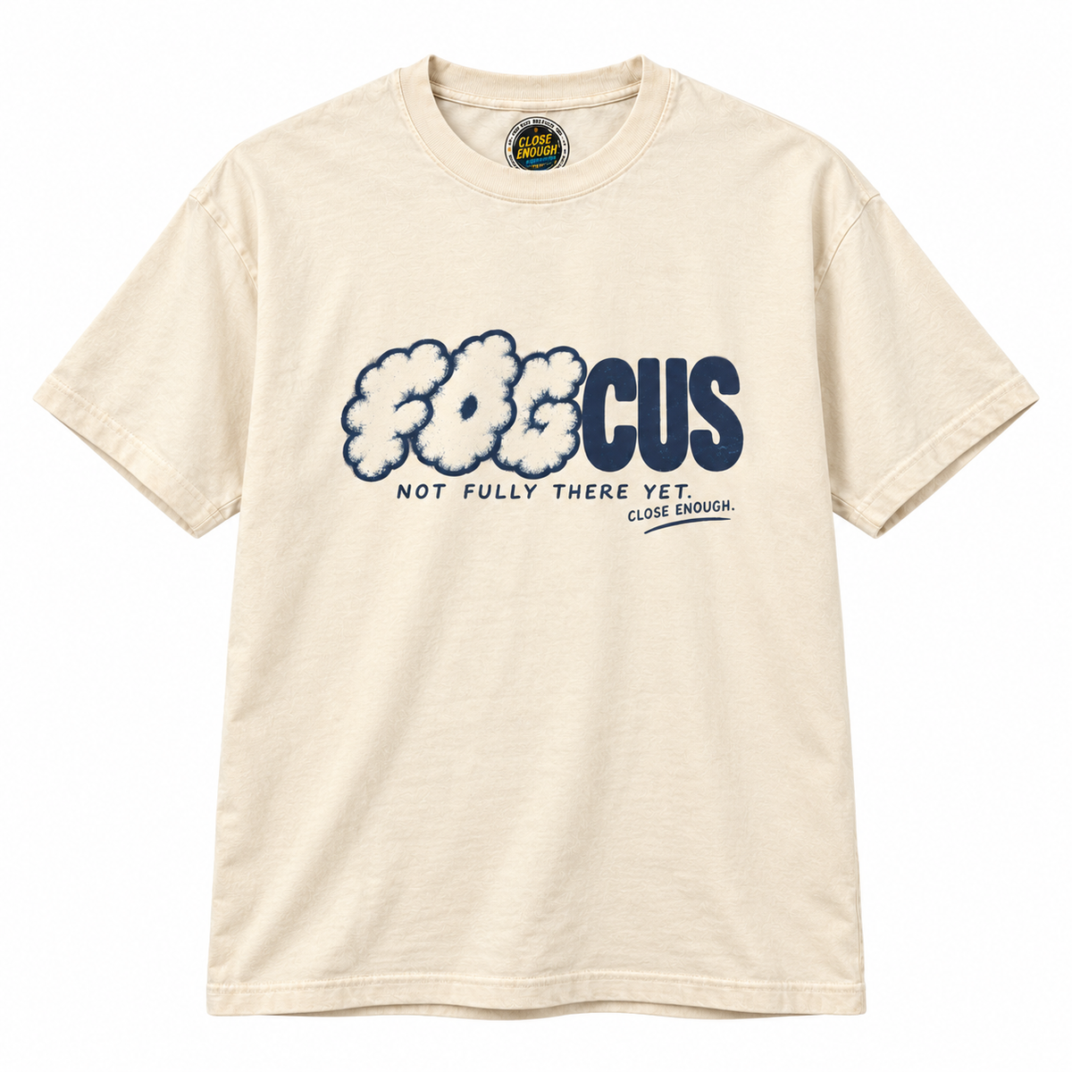 FOGCUS graphic tee in Faded Cream by CLOSE ENOUGH