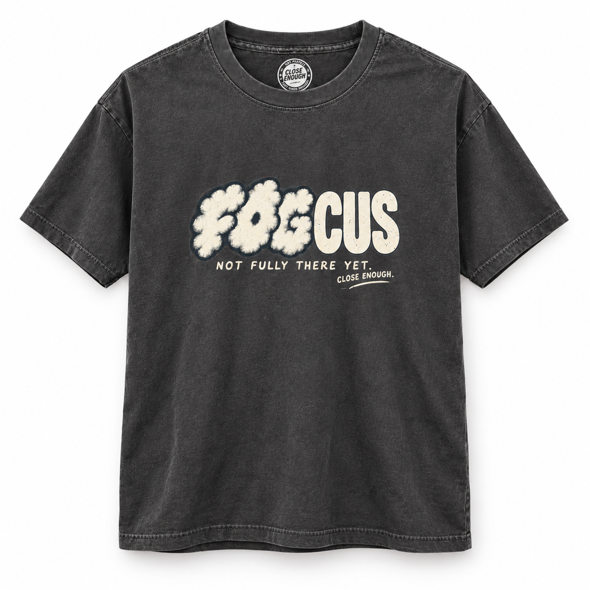 FOGCUS graphic tee in Faded Black by CLOSE ENOUGH