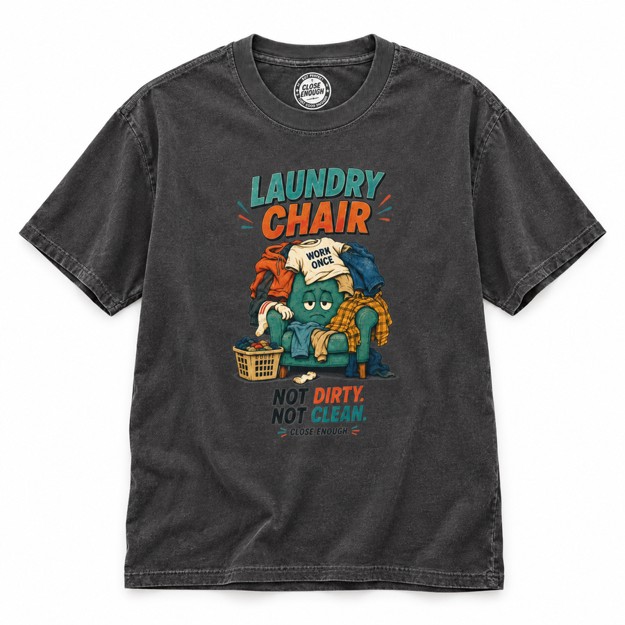 Laundry Chair graphic tee in faded black 